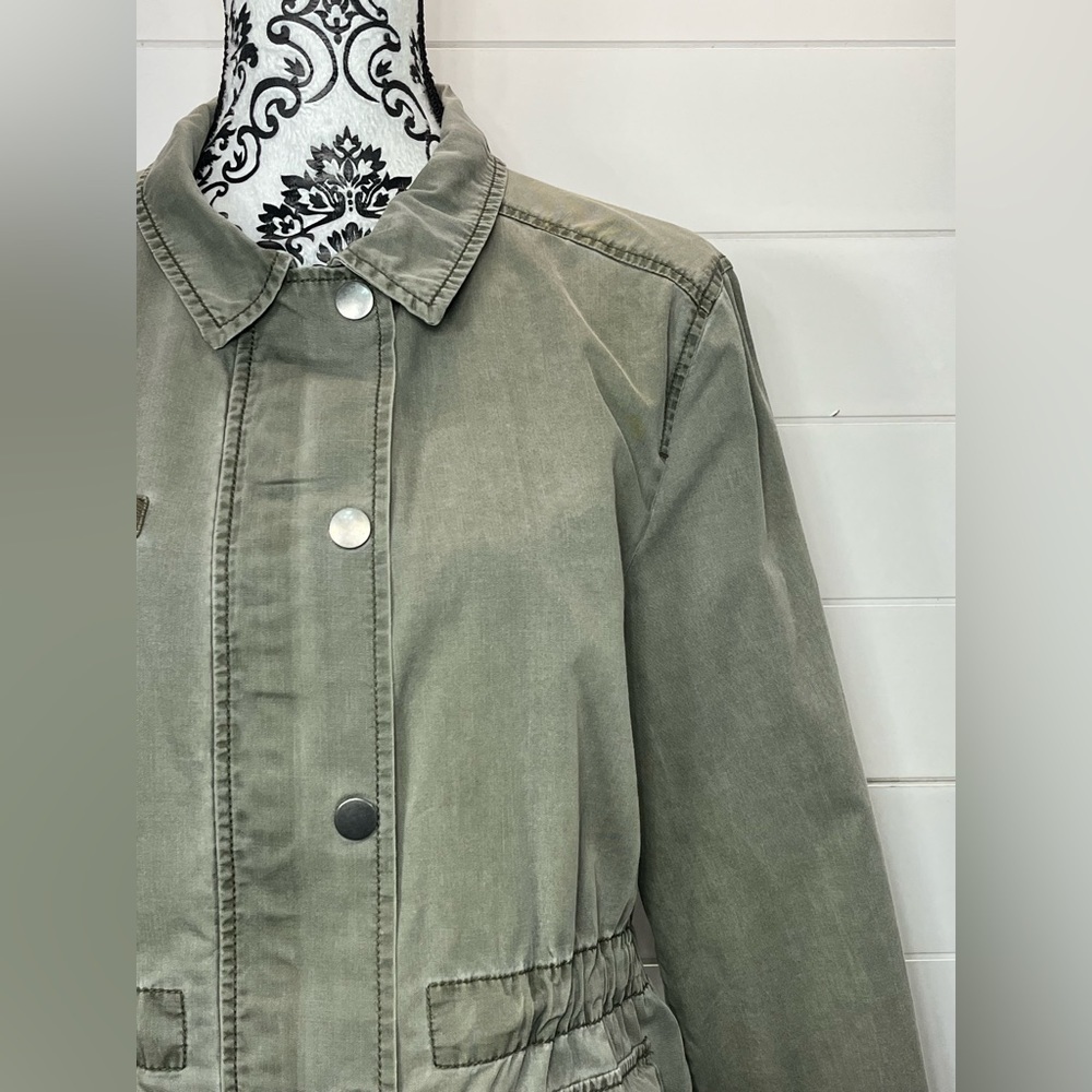 Abound Jacket Womens Large Military Utility Corpcore Zip/Snap Front Cotton